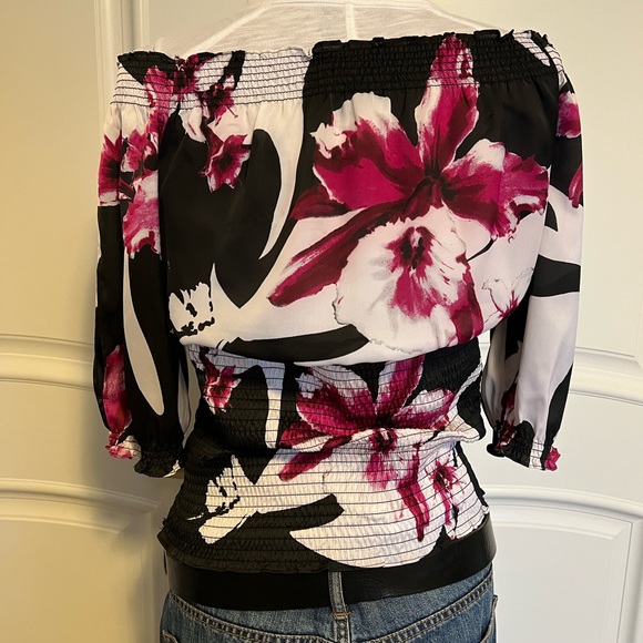 Vintage WHBM off the shoulder blouse size M - Picture 6 of 10